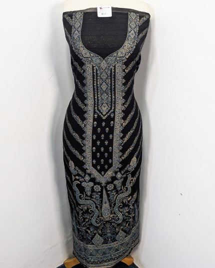 Luxury Pure Indian Kani Silk with Zari Work 3PC Unstitched