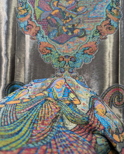 Exquisite Pure Indian Moonlight Kani Silk Shawl