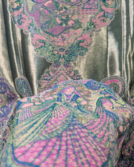 Luxury Pure Indian Moonlight Kani Silk Shawl (Ready To Wear)