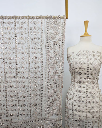 Handmade Full Jaal Gotta Work Dyeable Organza 2PC Unstitched