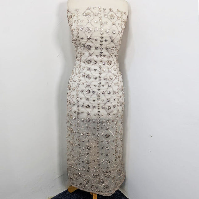 Handmade Full Jaal Gotta Work Dyeable Organza 2PC Unstitched