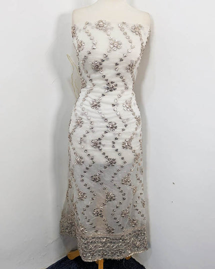 Dyeable Organza with Handmade Full Jaal Gotta Work 2PC Unstitched