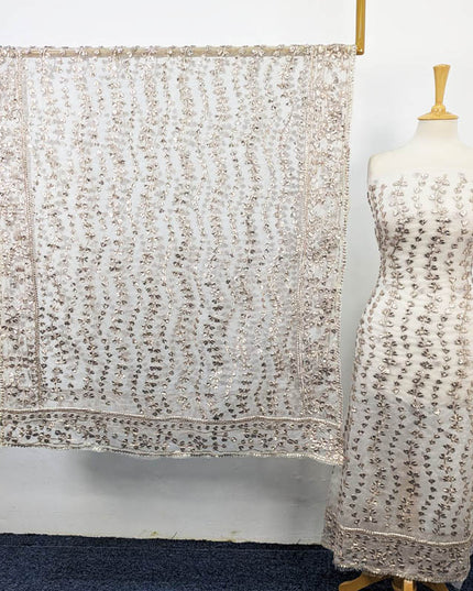 Fancy Handmade Full Jaal Gotta Work Dyeable Organza 2PC Unstitched