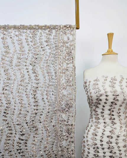 Fancy Handmade Full Jaal Gotta Work Dyeable Organza 2PC Unstitched