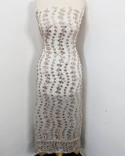 Fancy Handmade Full Jaal Gotta Work Dyeable Organza 2PC Unstitched