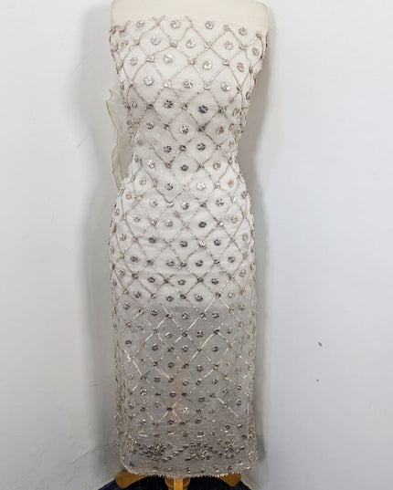 Dyeable Organza with Handmade Full Jaal Gotta Work 2PC Unstitched