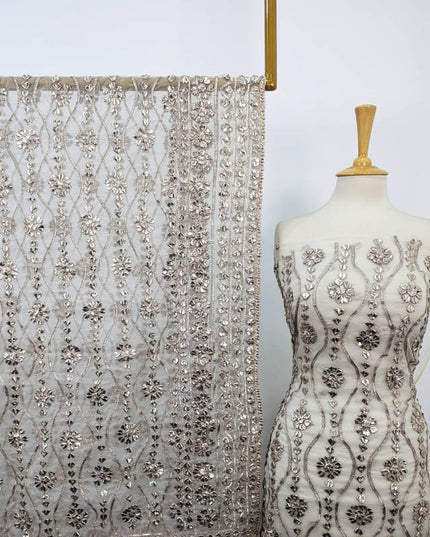 Handmade Full Jaal Gotta Work Dyeable Organza 2PC Unstitched