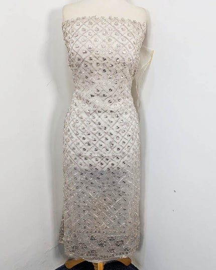 Dyeable Organza with Handmade Full Jaal Gotta Work 2PC Unstitched