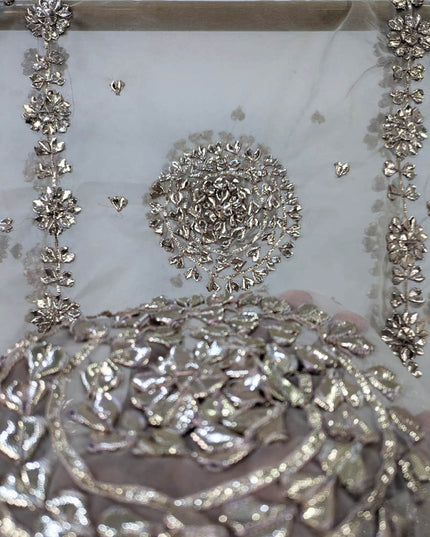 Handmade Full Jaal Gotta Work Organza Dupatta (Dyeable in All Colors)