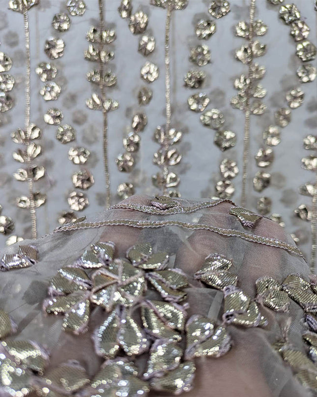 Fancy Organza with Full Jaal Gotta Work Dyeable Dupatta