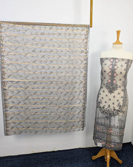 Fancy Organza Full Jaal Embroidered Work 3PC