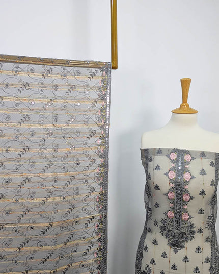 Fancy Organza Full Jaal Embroidered Work 3PC