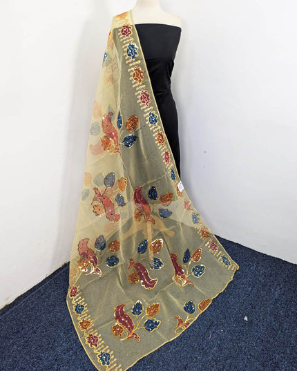 Fancy Printed Organza with Sitara Work Dupatta