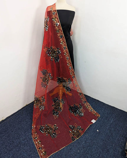 Printed Organza with Sitara Work Dupatta (Ready To Wear)
