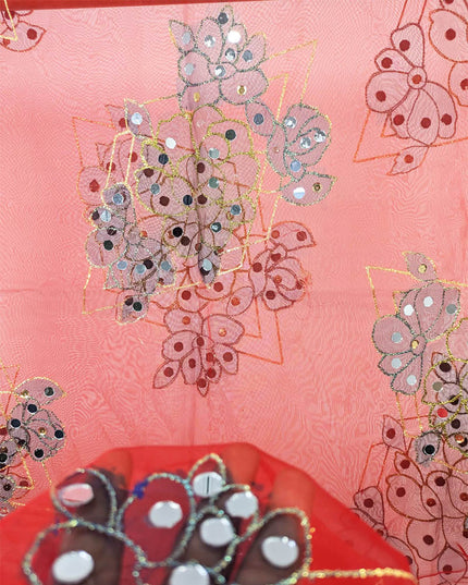 Printed Organza with Sitara Work Dupatta (Ready To Wear)