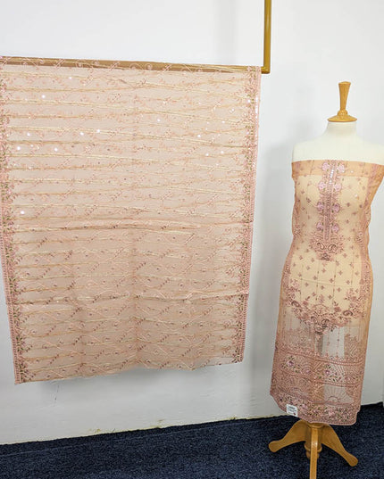 Fancy Organza Full Jaal Embroidered Work 3PC