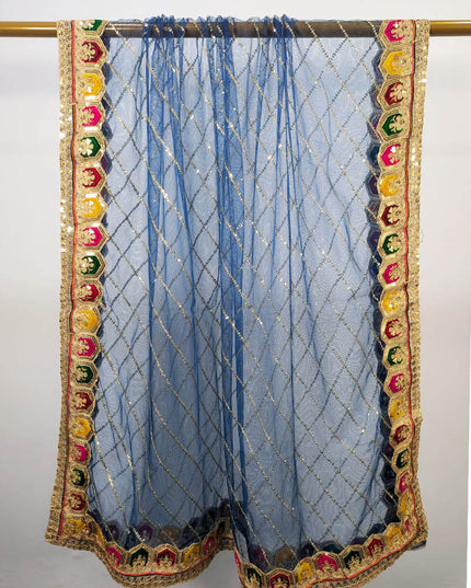 Embroidered Net with Sitara Work Dupatta (Ready To Wear)