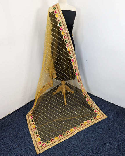 Embroidered Net with Sitara Work Dupatta (Ready To Wear)