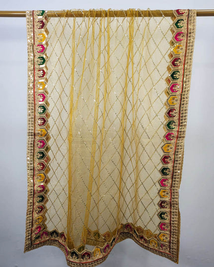 Embroidered Net with Sitara Work Dupatta (Ready To Wear)
