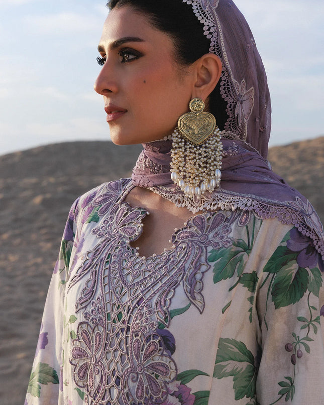 NUREH - Aman Embroidered Luxury Lawn 26 Unstitched 3Pc - NE-231- Amaris