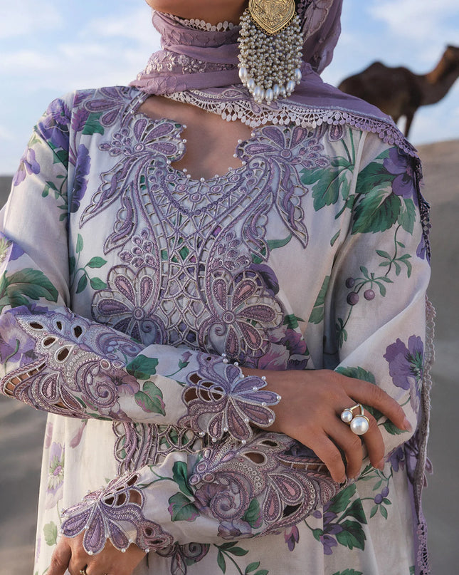 NUREH - Aman Embroidered Luxury Lawn 26 Unstitched 3Pc - NE-231- Amaris