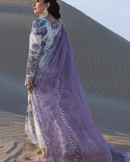 NUREH - Aman Embroidered Luxury Lawn 26 Unstitched 3Pc - NE-231- Amaris