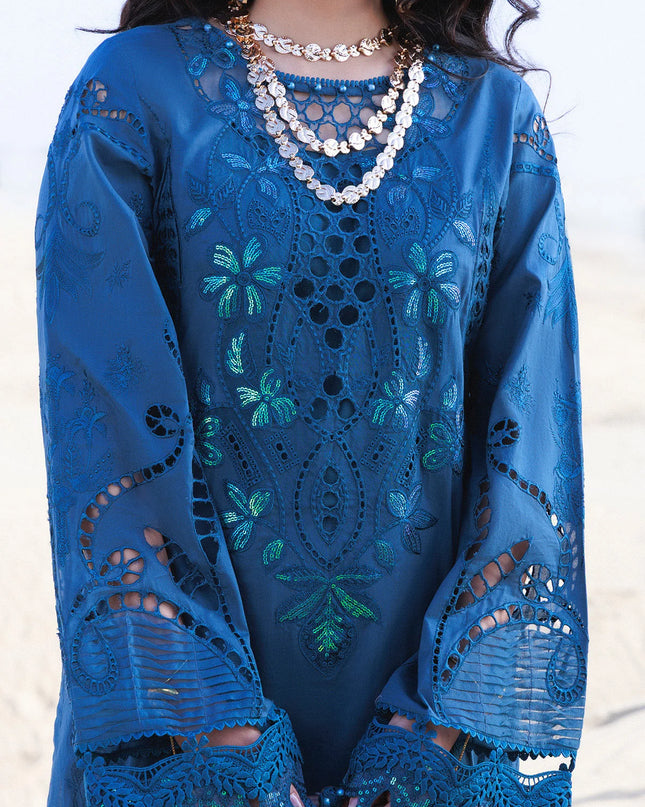 NUREH - Aman Embroidered Luxury Lawn 26 Unstitched 3Pc - NE-229- Kaia