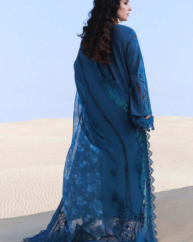 NUREH - Aman Embroidered Luxury Lawn 26 Unstitched 3Pc - NE-229- Kaia