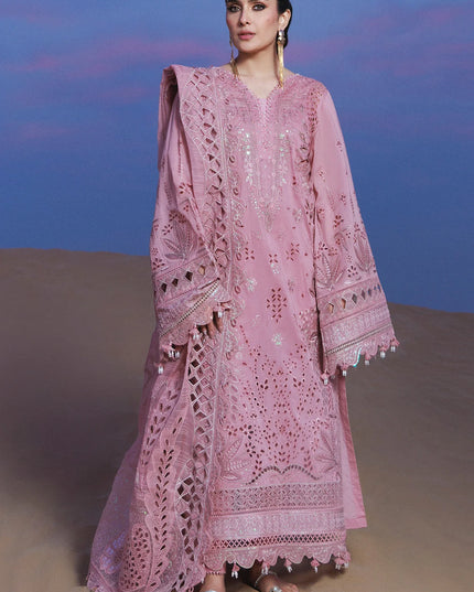 NUREH - Aman Embroidered Luxury Lawn 26 Unstitched 3Pc - NE-232- Seeran