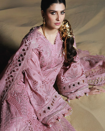 NUREH - Aman Embroidered Luxury Lawn 26 Unstitched 3Pc - NE-232- Seeran