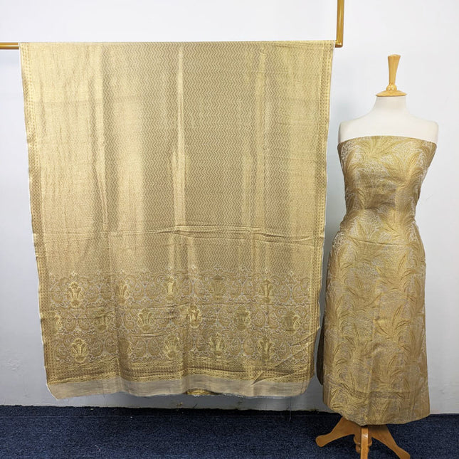 Exquisite Pure Jamawar Atlas with Banarasi Motifs Work 2Pc Unstitched