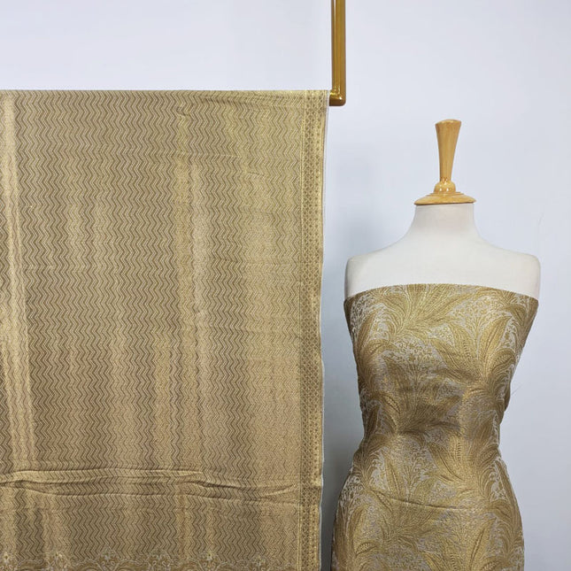 Exquisite Pure Jamawar Atlas with Banarasi Motifs Work 2Pc Unstitched