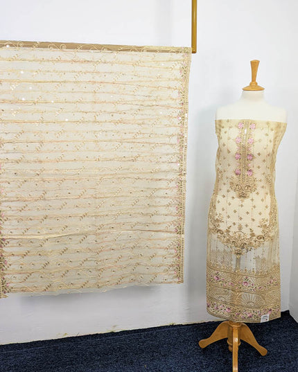 Fancy Organza Full Jaal Embroidered Work 3PC