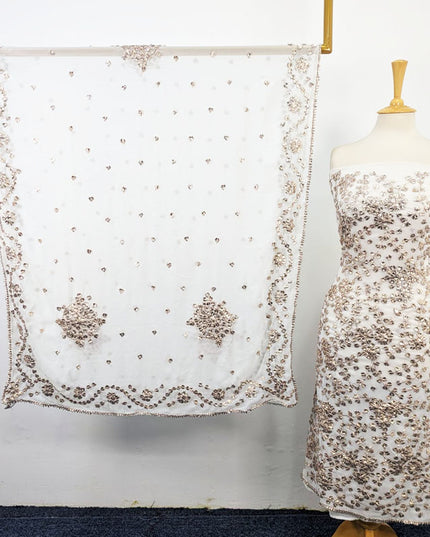 Handmade Full Jaal Gotta Work Chiffon 2Pc Unstitched