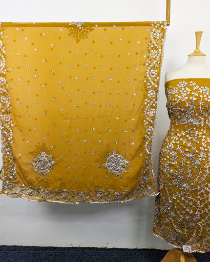 Handmade Full Jaal Gotta Work Chiffon 2Pc Unstitched