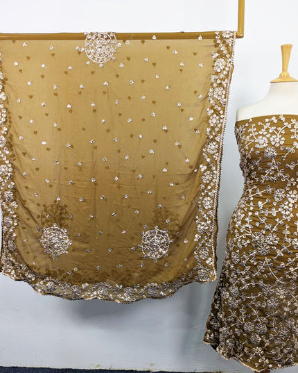 Handmade Full Jaal Gotta Work Chiffon 2Pc Unstitched