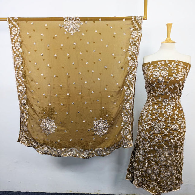 Handmade Full Jaal Gotta Work Chiffon 2Pc Unstitched