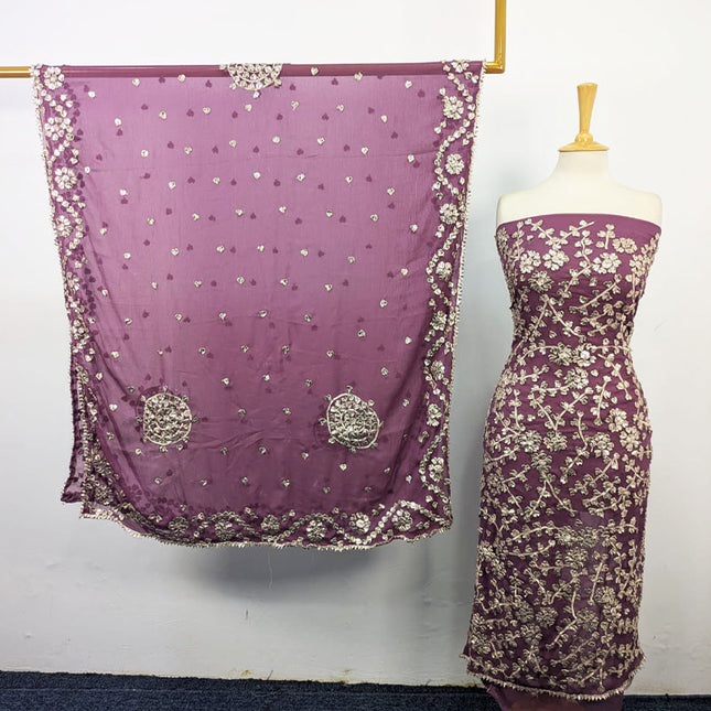 Handmade Full Jaal Gotta Work Chiffon 2Pc Unstitched