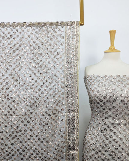 Handmade Full Jaal Akhrot Gotta Work Dyeable Organza 2PC Unstitched