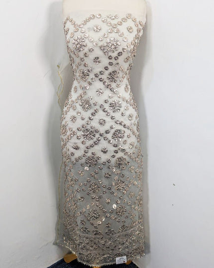 Dyeable Organza with Handmade Full Jaal Gotta Work 2PC Unstitched