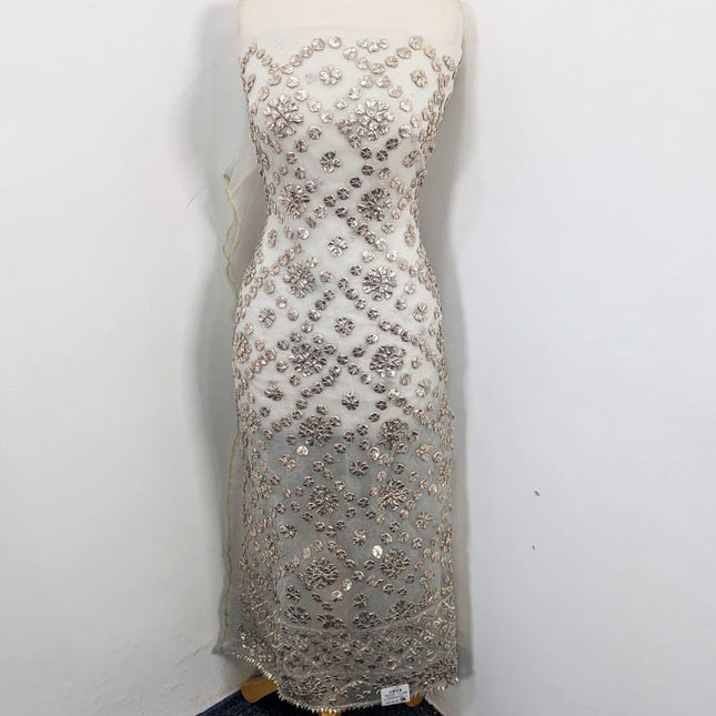 Dyeable Organza with Handmade Full Jaal Gotta Work 2PC Unstitched