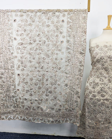 Handmade Full Jaal Gotta Work Dyeable Organza 2PC Unstitched