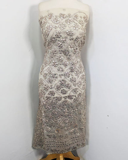 Handmade Full Jaal Gotta Work Dyeable Organza 2PC Unstitched