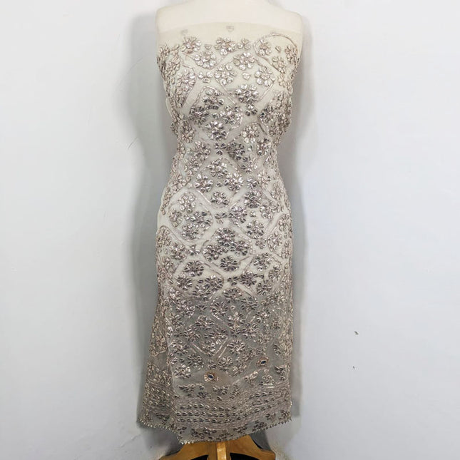 Handmade Full Jaal Gotta Work Dyeable Organza 2PC Unstitched