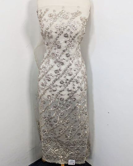 Fancy Handmade Full Jaal Gotta Work Dyeable Organza 2PC Unstitched