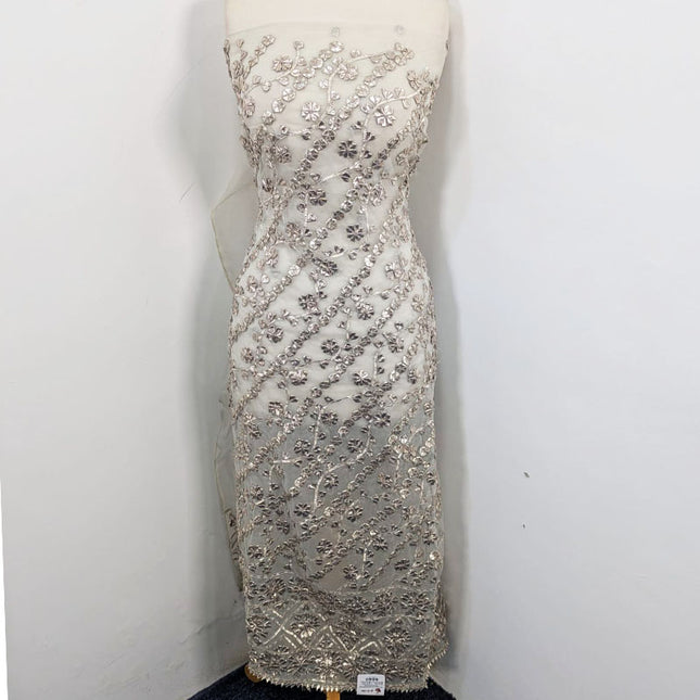 Fancy Handmade Full Jaal Gotta Work Dyeable Organza 2PC Unstitched