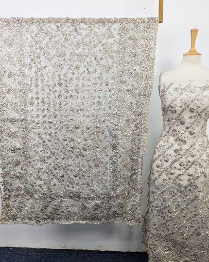 Fancy Handmade Full Jaal Gotta Work Dyeable Organza 2PC Unstitched