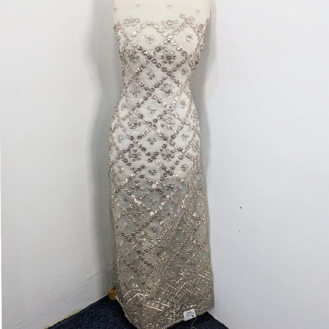 Dyeable Organza with Handmade Full Jaal Gotta Work 2PC Unstitched