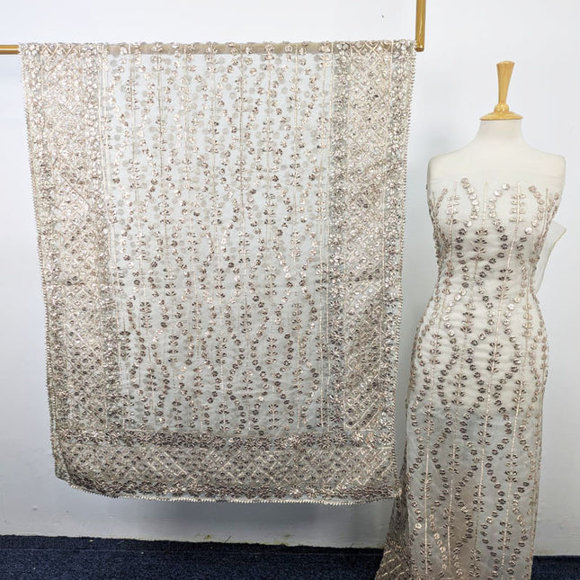 Handmade Full Jaal Gotta Work Dyeable Organza 2PC Unstitched