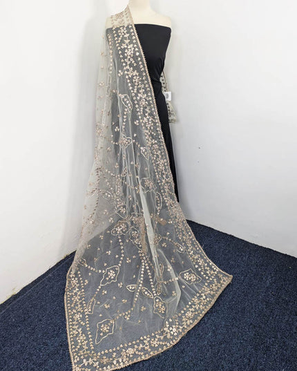 Dyeable Organza with Full Jaal Gotta Work Dupatta